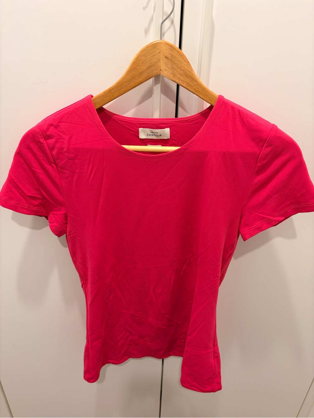Women’s Pink Short-Sleeve Crewneck Top